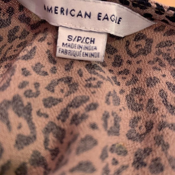 CROP TIE TOP - Cheetah Print - Small - American Eagle - Picture 4 of 5